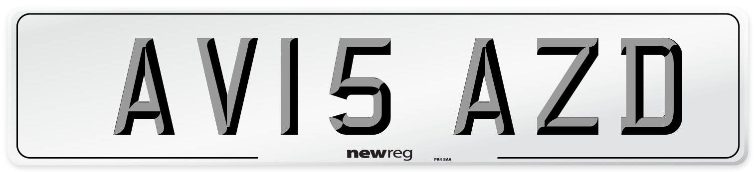 AV15 AZD Number Plate from New Reg